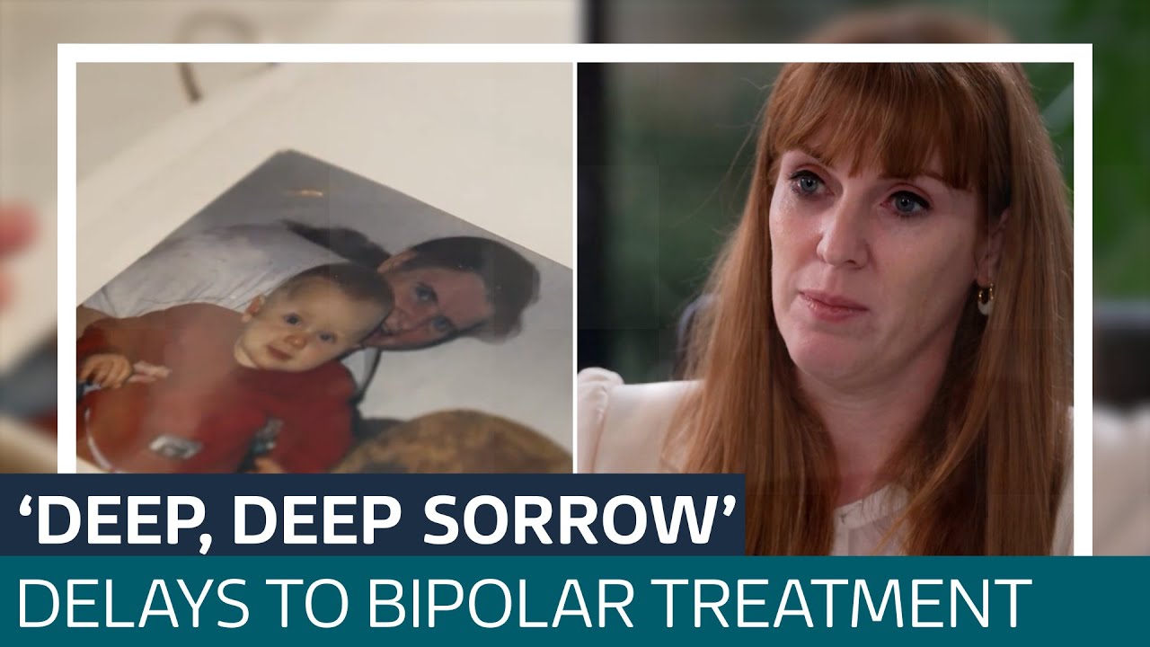 ITV News piece on late bipolar disorder diagnosis, with Angela Rayner — video still